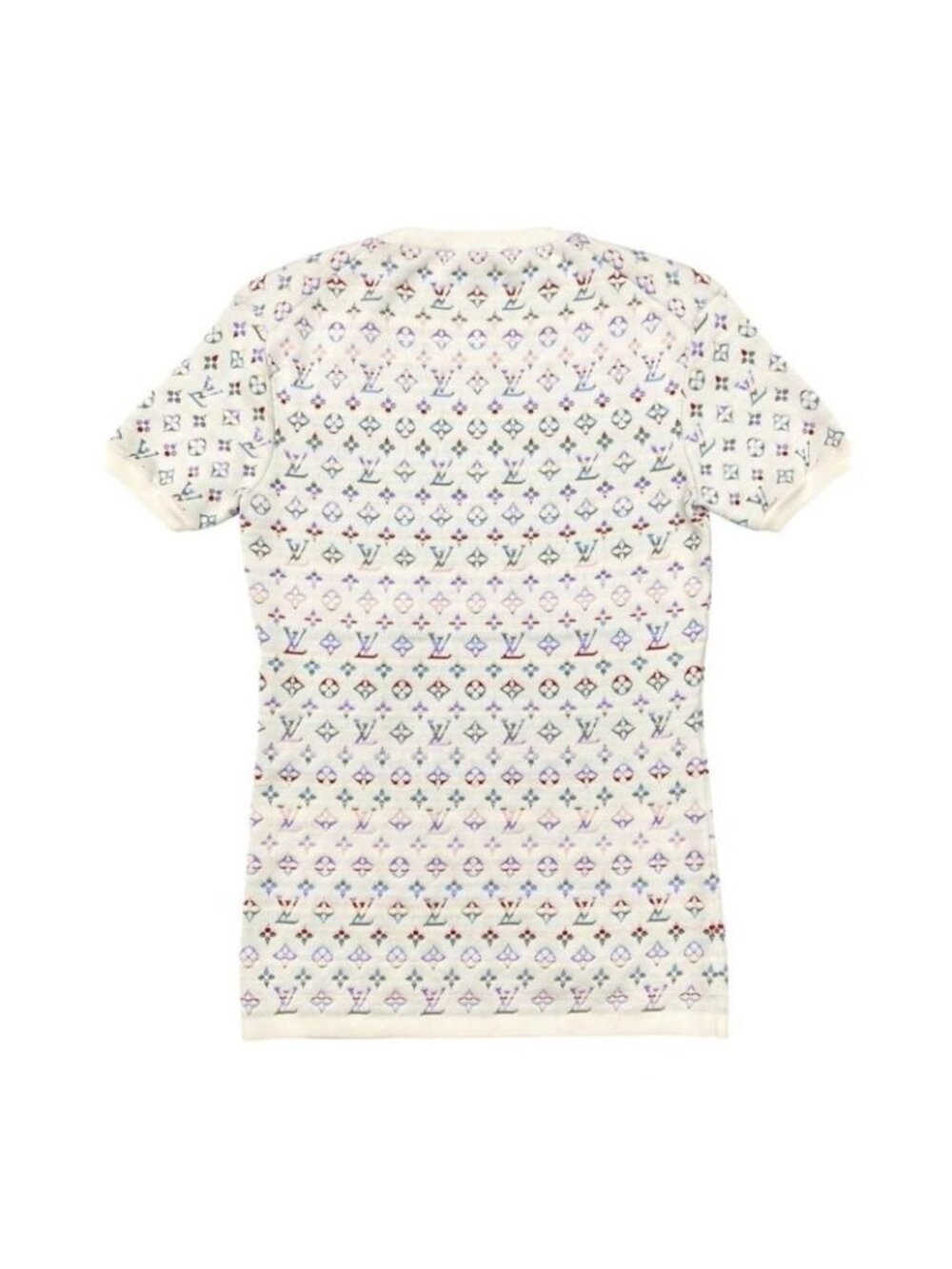 Louis Vuitton Short Sleeve Sweater Logo Monogram Knit Rw222 B Tt9 Fnks99 XS Size - Picture 2 of 8